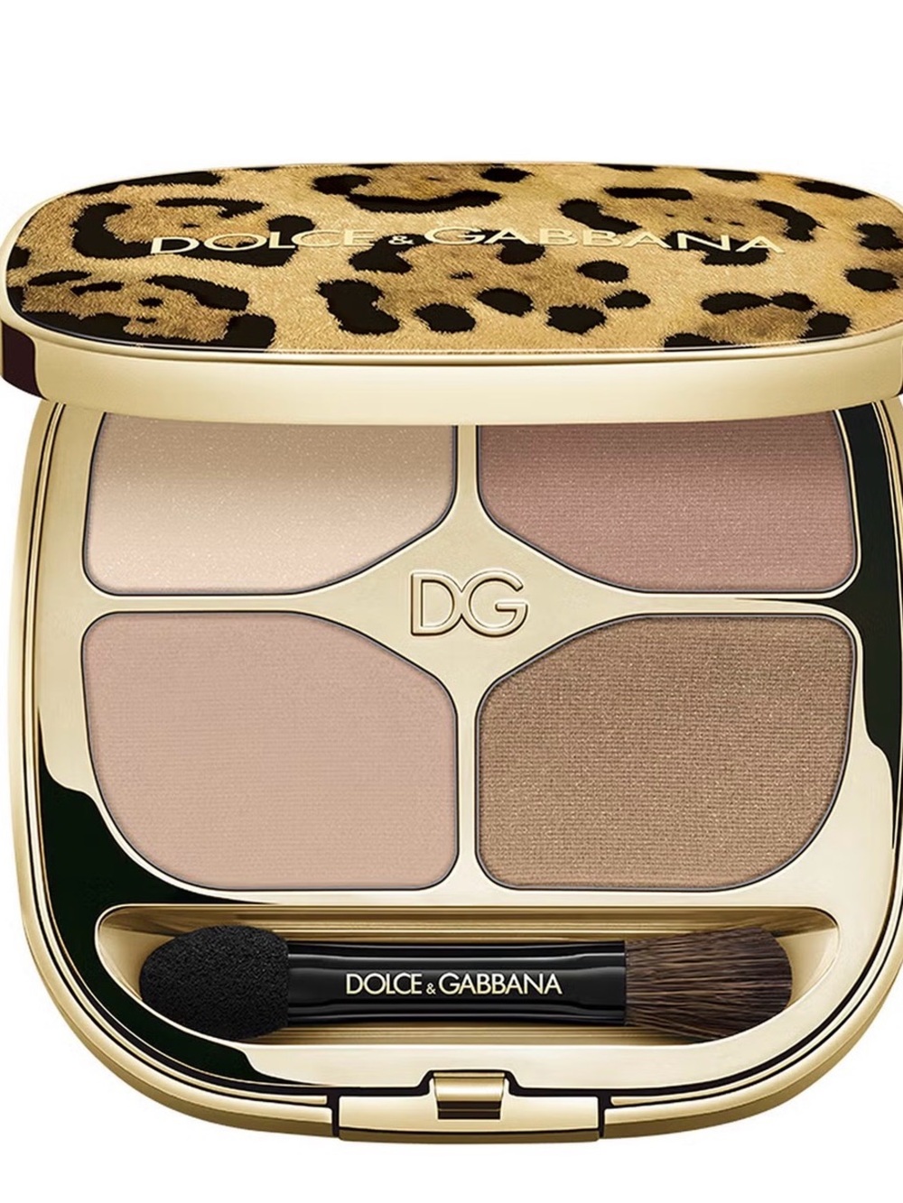 Dolce & Gabbana Leopard Compact Eyeshadow Quad - Champagne, Taupe, Sand, Bronze